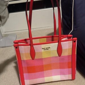 Kate Spade Multicolor Plaid Tote Bag